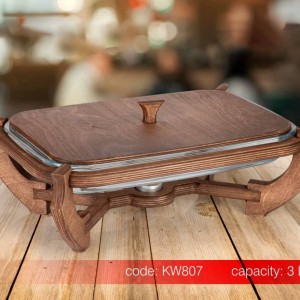 سوفله خوری مستطیل چوبی SAFINOX در دو سایز