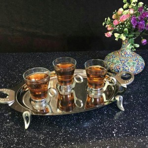 سینی بیضی حلقه نگین تک سایز SAFINOX کد 101