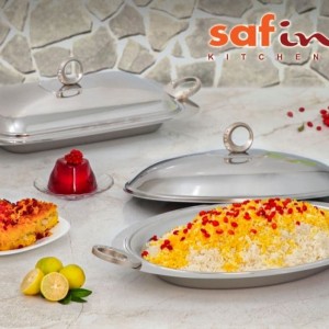 خوراک خوری درب دار استیل (حلقه نگین) بیضی و مستطیل SAFINOX