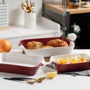 سه تابه چینی درجه یک قابلیت مصرف در فر و مایکروفر