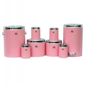 سرویس 8 پارچه آشپزخانه اورمزد درب کروم رنگ صورتی پاستیلی