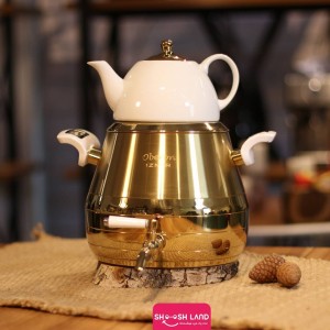 کتری قوری شیر دار oberon طلایی