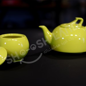 کتری و قوری shex رنگ زرد