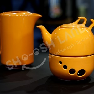 کتری و قوری شکس shex رنگ نارنجی