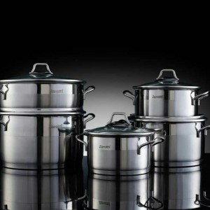 سرویس قابلمه 10 پارچه استیل زاروتی ترکیه