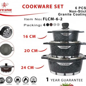 ️سرویس قابلمه گرانیتی 6 پارچه (قالب کوچک)