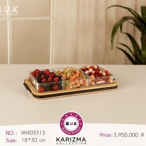 اردوخوری B.V.K طرح KARIZMA سه خانه شیشه ایی کدVK403313