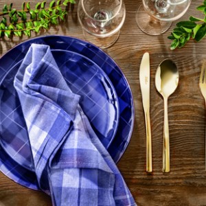 سرویس قاشق و چنگال 136 پارچه ناب استیل مدل فلورانس تمام طلایی