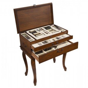 سرویس قاشق و چنگال 136 پارچه ناب استیل مدل پالرمو