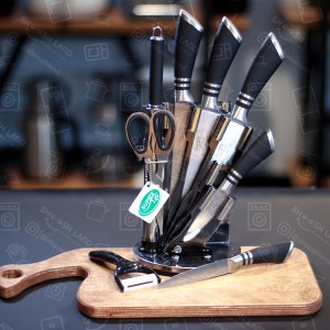 سرویس چاقو آشپزخانه 9 پارچه سوپر لایف کد 002
