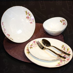 سرویس 26 پارچه آرکوپال طرح آلاله لب طلا