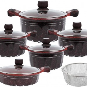 سرویس قابلمه 11 پارچه گرانیتی لایف اسمایل مدل LIFEP2