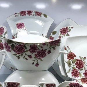 سرویس چینی 30 پارچه پردیس کاشان پاریس طرح گیسو