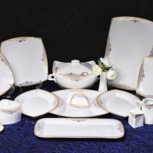 سرویس چینی 30 پارچه پردیس کاشان پاریس طرح مرکادو