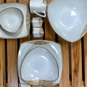 سرویس چینی 105 پارچه پردیس کاشان اسپرینگ طرح شکیبا