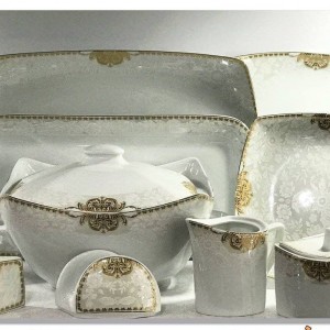 سرویس چینی 105 پارچه پردیس کاشان اسپرینگ طرح سالوت