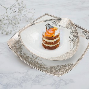 سرویس چینی 105 پارچه پردیس کاشان پاریس طرح سلنا کرم رنگ