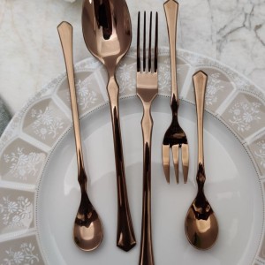 سرویس قاشق وچنگال رزگلد 12 نفره پالرمو کد 888m