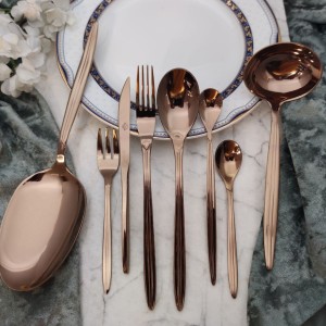 سرویس قاشق وچنگال رزگلد 12 نفره پالرمو کد 707m