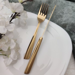 ست 12پارچه کارد وچنگال میوه خوری 3بعدی طلایی