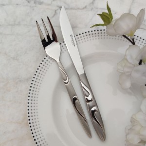 ست 12پارچه کارد وچنگال میوه خوری تخت بارسلونا