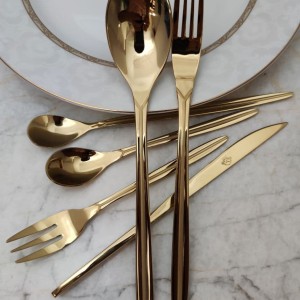 سرویس قاشق وچنگال 12 نفره پالرموکد 707sطلایی