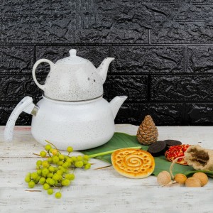 کتری قوری شاینی کد 15124  رنگ سفید