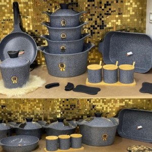 سرویس قابلمه۱۶ پارچه دو رو گرانیت ساخت کشور ترکیه