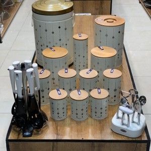 سرویس 12 پارچه آشپزخانه درب بامبو یونیک کد 003