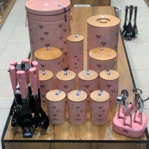 سرویس 12 پارچه آشپزخانه درب بامبو یونیک کد 004