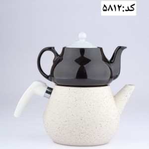 کتری قوری گرانیت خفت بلند کد 5812 رنگ سفید شیری River