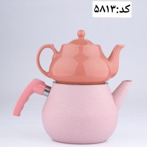 کتری قوری گرانیت خفت بلند کد 5813 رنگ صورتی River