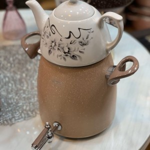 کتری و قوری River رنگ قهوه ای روشن کد 103