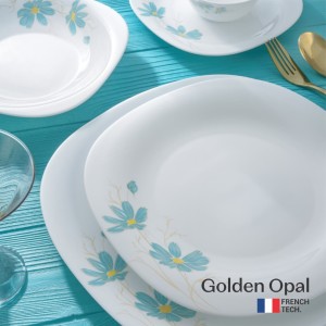 سرویس غذاخوری گلدن اوپال 26 پارچه شقایق قالب square