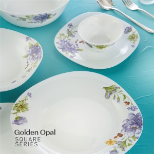 سرویس غذاخوری گلدن اوپال 26 پارچه نسترن قالب square