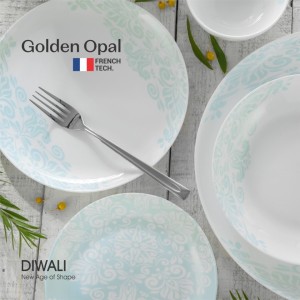 سرویس غذاخوری گلدن اوپال 26 پارچه ترنج قالب Diwali