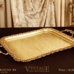 سینی مربع برنجی بی وی کی مدل VK351143