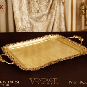 سینی مربع برنجی بی وی کی مدل VK351138