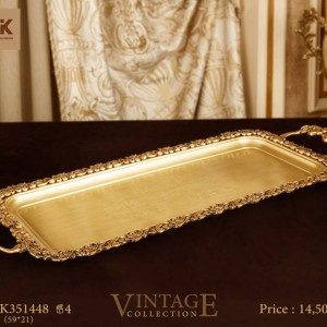 سینی  گرد برنجی بی وی کی مدل VK351448