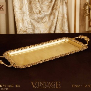 سینی  گرد برنجی بی وی کی مدل VK351442