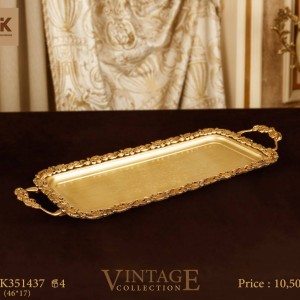 سینی  گرد برنجی بی وی کی مدل VK351437