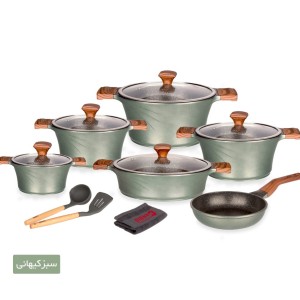 سرویس قابلمه14پارچه کاندید مدل سزار (تیتانیوم)