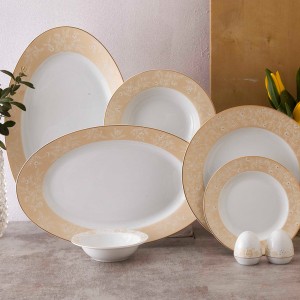 سرویس چینی زرین ۷۴پارچه گلدن رز سری ایتالیا