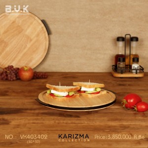 سینی سرو چوب و فلز کد 403402