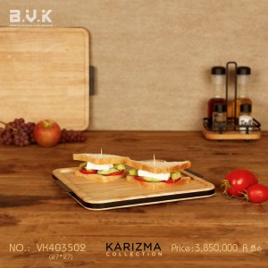 سینی سرو چوب و فلز کد 403502