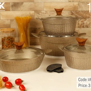 سرویس قابلمه دورو گرانیت ۱۰پارچه بی وی کی713510