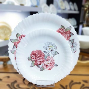 سرویس غذاخوری آرکوپال 6 نفره  طرح سارا صورتی گلدن اپال