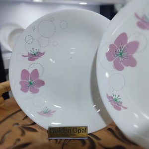 سرویس غذاخوری آرکوپال 6 نفره ولار  گلدن اپال  طرح ایکومی صورتی