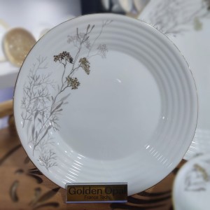 سرویس غذاخوری آرکوپال 6 نفره  هارنا  گلدن اپال  طرح سورن خط طلا