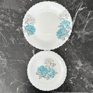 سرویس غذاخوری آرکوپال 6 نفره طرح سارا سبز گلدن اپال